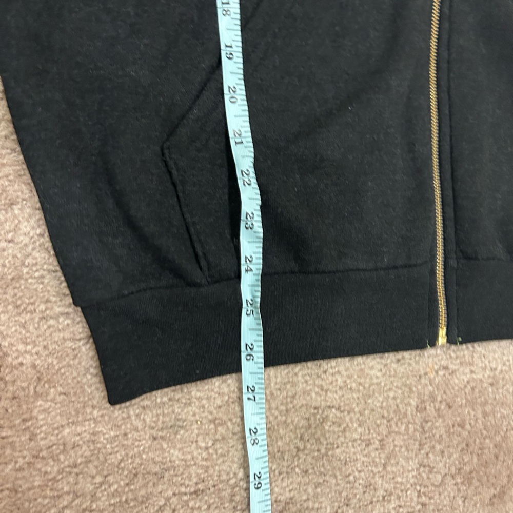 Aviator Nation Charcoal Grey Neon 5 Strioe Relaxed Zip up Hoodie Jacket large - Picture 6 of 7